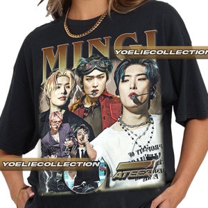 Limited Mingi Ateez Vintage T-Shirt, Shirt Gift For Woman and Man Unisex T-Shirt