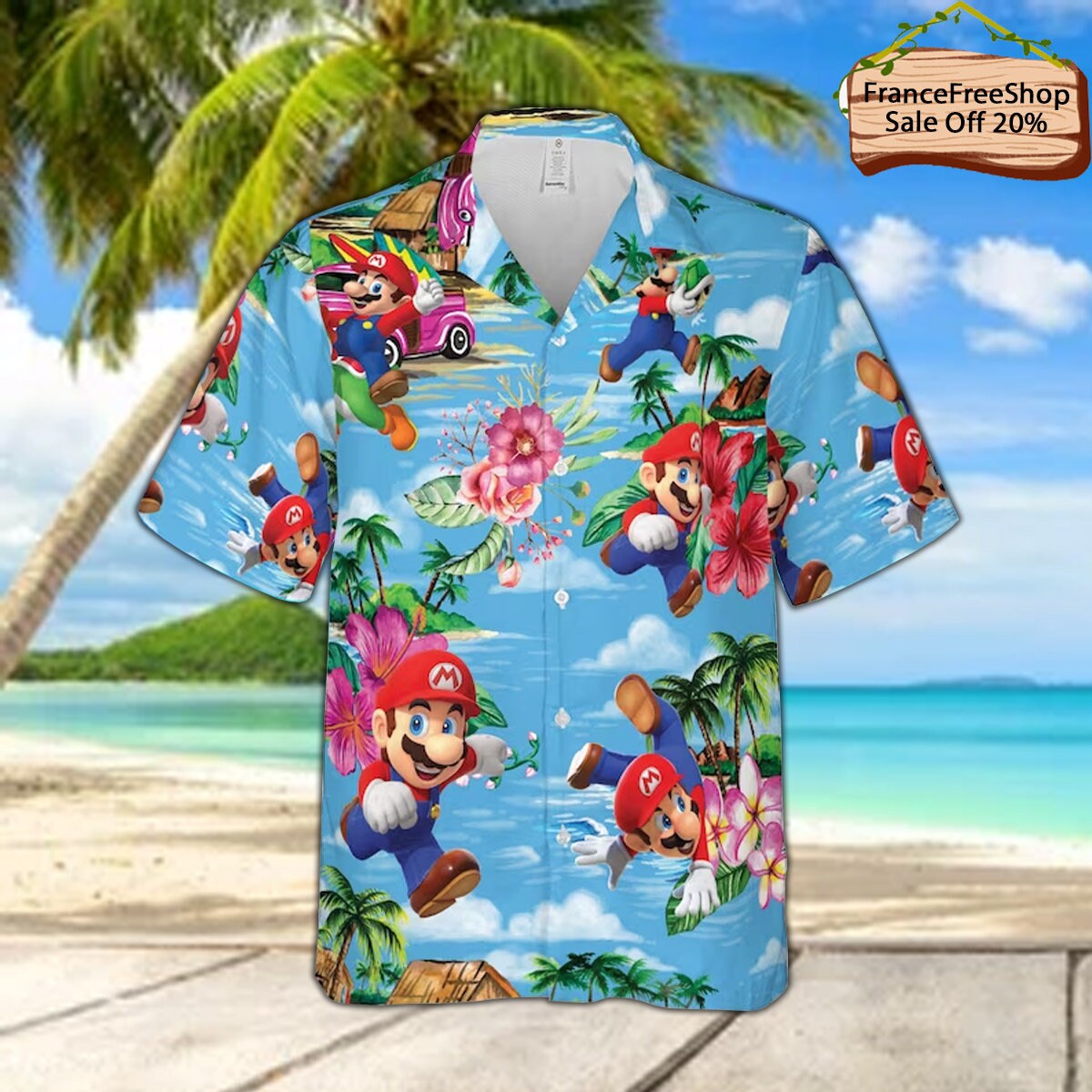 Mario Hawaiian Shirt Super Mario Shirt Mario Hawaii Shorts Etsy Canada
