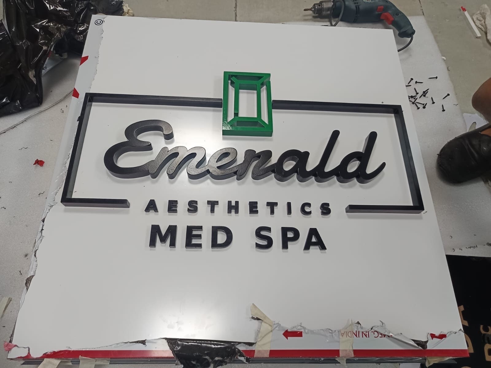 Title: Custom 3D Protruding Logo Sign - Emerald Aesthetics Med Spa ...