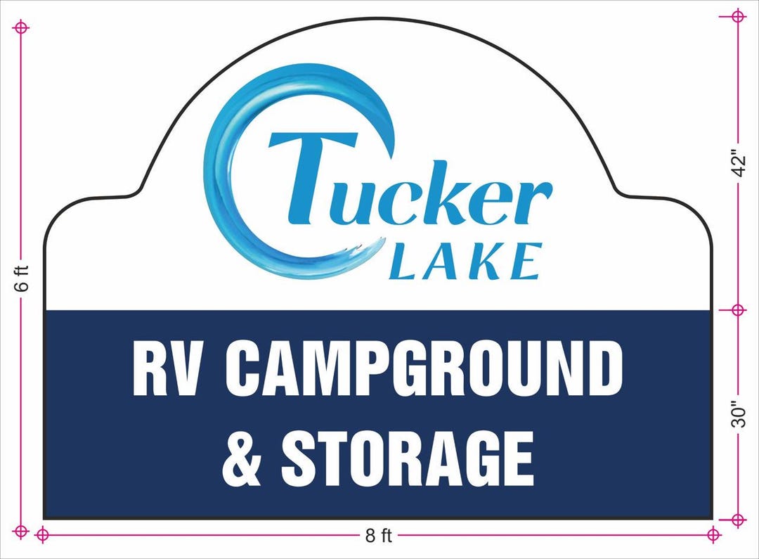 Custom LED Business Sign – 8ft Outdoor Illuminated Monument Sign for RV ...