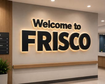 Custom Halo-Lit LED Channel Letter Sign | Backlit Business Logo | Reception Lobby Storefront | Any Size