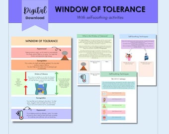 Okno tolerancji, umiejętności radzenia sobie, umiejętności DBT, arkusze terapeutyczne, regulacja emocji, narzędzia terapeutyczne, stany pobudzenia, zasoby terapeutyczne