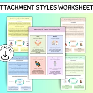 PDF mit Bindungsstilen, BindungsTheorie, IFS, Bindungs-Arbeitsblätter, Bindungs-Elternschaft, Bindungsstile-Quiz, Therapieressourcen