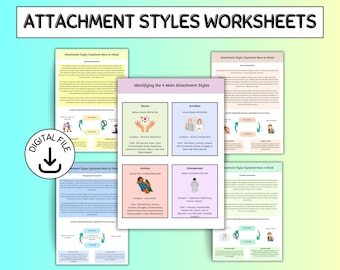 Attachment Styles PDF, Attachment Theory, IFS, Attachment Worksheets, Attachment Parenting, Attachment styles quiz, Therapy Resources