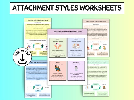 Attachment Styles PDF, Attachment Theory, IFS, Attachment Worksheets, Attachment Parenting, Attachment styles quiz, Therapy Resources