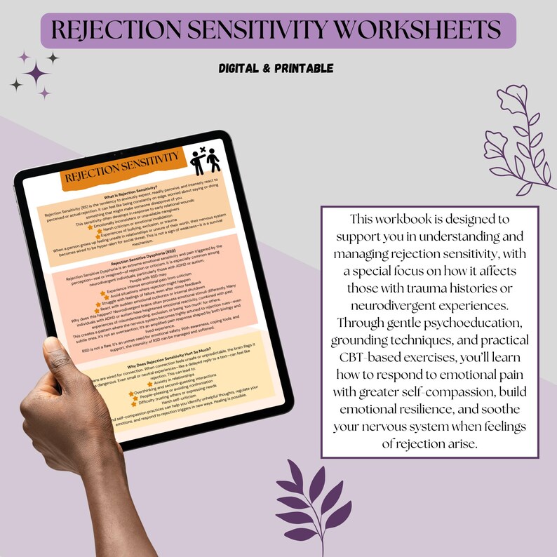Rejection Separation Worksheet.pdf Rejection Sensitivity Worksheets, Trauma Healing, Emotional Regulation ...