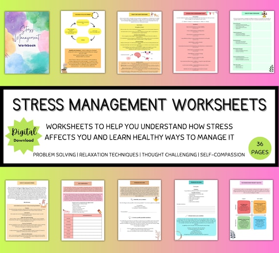 Stress Management Worksheets, Stress Relief Printables, Burnout Recovery, Anxiety Worksheets, Therapy Worksheets, Coping Skills, Self Care
