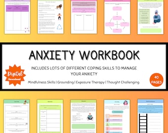 Anxiety Worksheets, Coaching Tools, Stress Worksheets, Therapy Worksheets, Mental Health Workbook, Coping Skills, CBT Tools, Social Anxiety