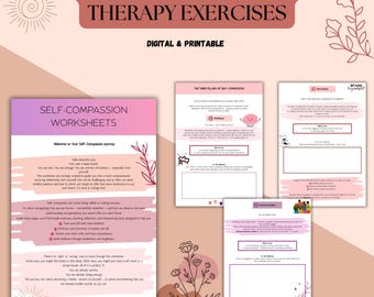 Self-Compassion Workbook: Gentle Mental Health Journal (Printable PDF