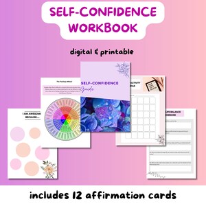 Self Confidence Worksheets | CBT worksheets | Therapy Tools | Therapy Worksheets | Self-esteem Journal | Positive Affirmations