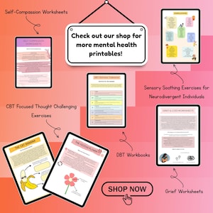 Bipolar Worksheets, Bipolar Disorder, Therapy Worksheets, Mood Tracker, Symptom Tracker, Coping Skills, Bipolar Awareness, Manic, Depressive image 6