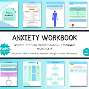 Anxiety Worksheets, Anxiety Tools, Coping Skills, CBT Tools, Anxiety Therapy Tools, CBT Worksheets, Anxiety Relief, social anxiety