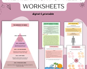 Maslow's Hierarchy of Needs Workbook: Self-Esteem & Mental Health (Digital Download)