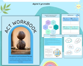 ACT-werkbladen, Acceptance and Commitment Therapy, Therapiewerkbladen, Radicale acceptatie, Cognitieve defusie, CGT-vaardigheden, ACT-therapie
