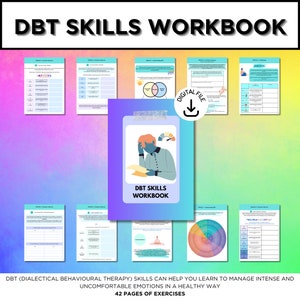 DBT Skills Workbook, CBT Skills, DBT Coping Skills, Therapy Worksheets, Counseling Resources, bpd workbook, dbt cheat sheets, Coping Skills