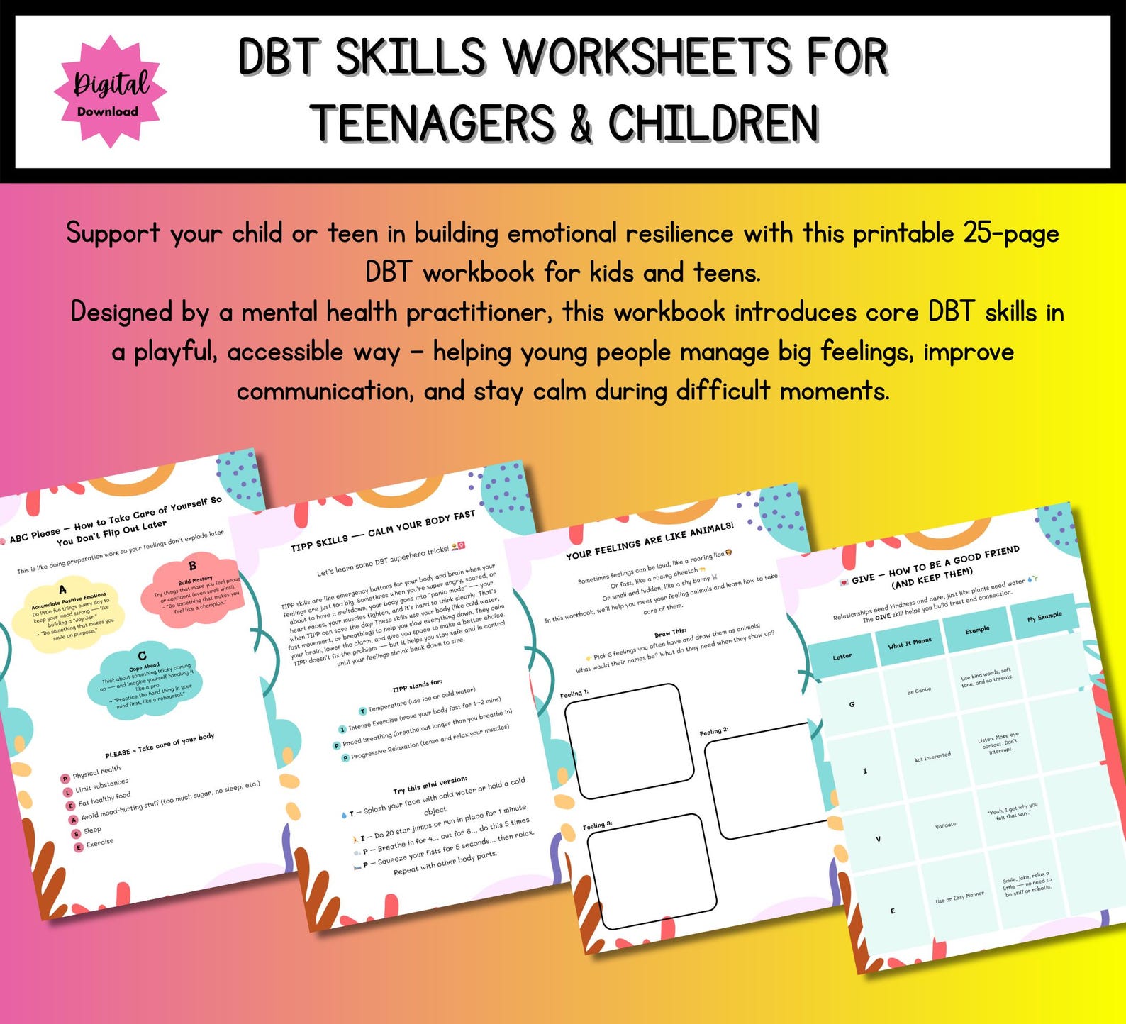 Dbt Tools.pdf DBT Workbook for Kids, DBT Skills for Teenagers and Children, Dbt Tools ...
