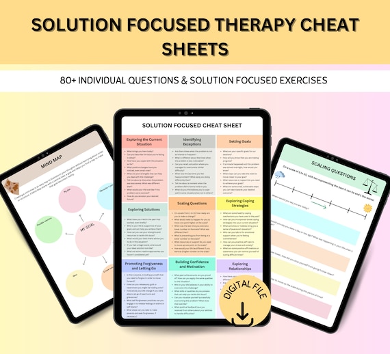 Solution Focused Therapy Technique Worksheet Practical Applications Of