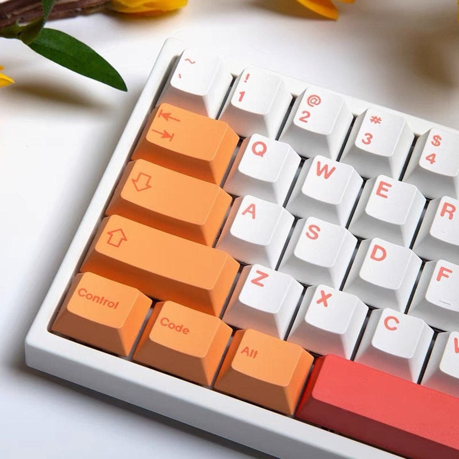 Peach Paradise Keycap Set 141 Piece Cherry Profile PBT Etsy