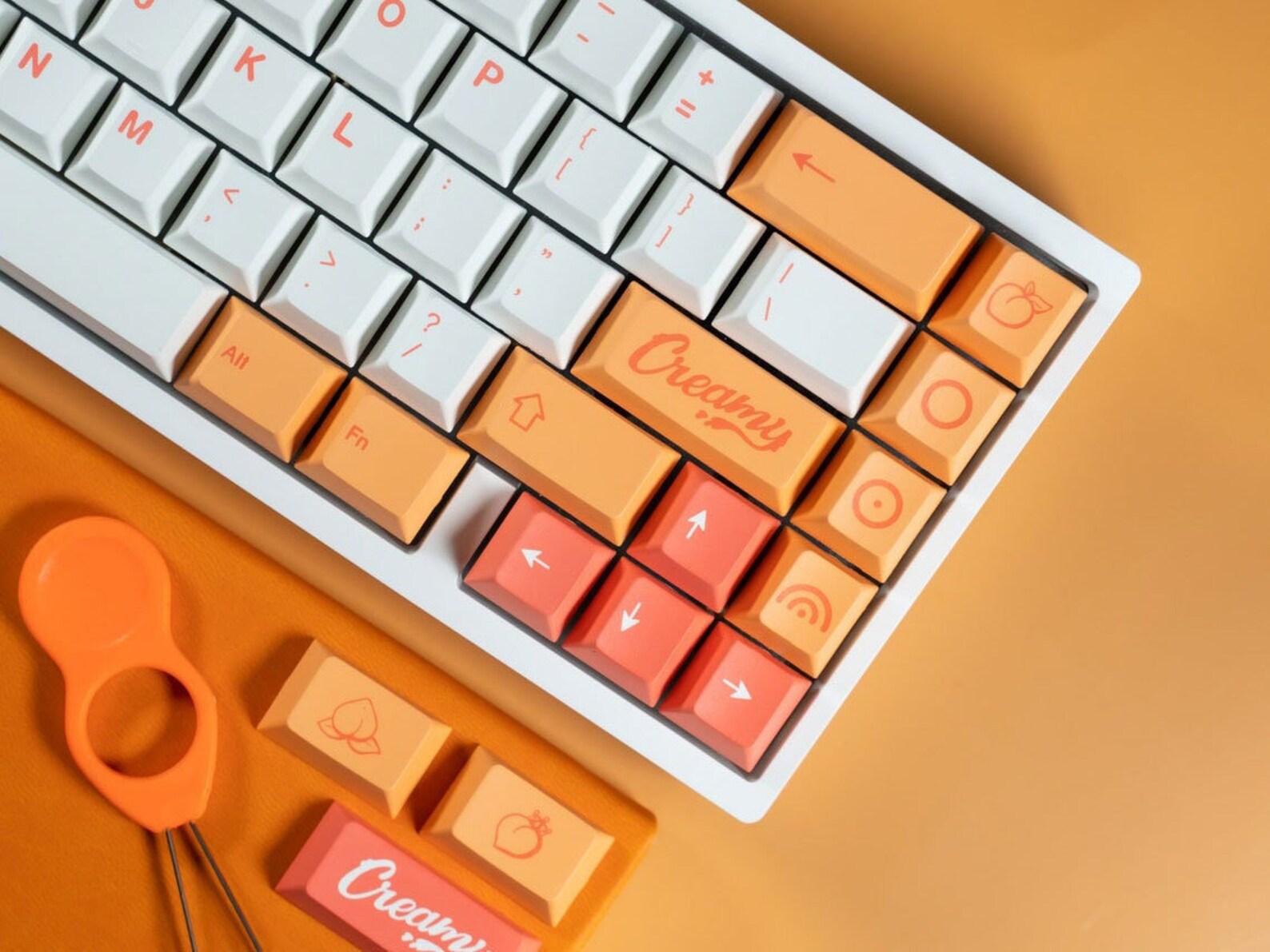 Peach Paradise Keycap Set 141 Piece Cherry Profile PBT Etsy