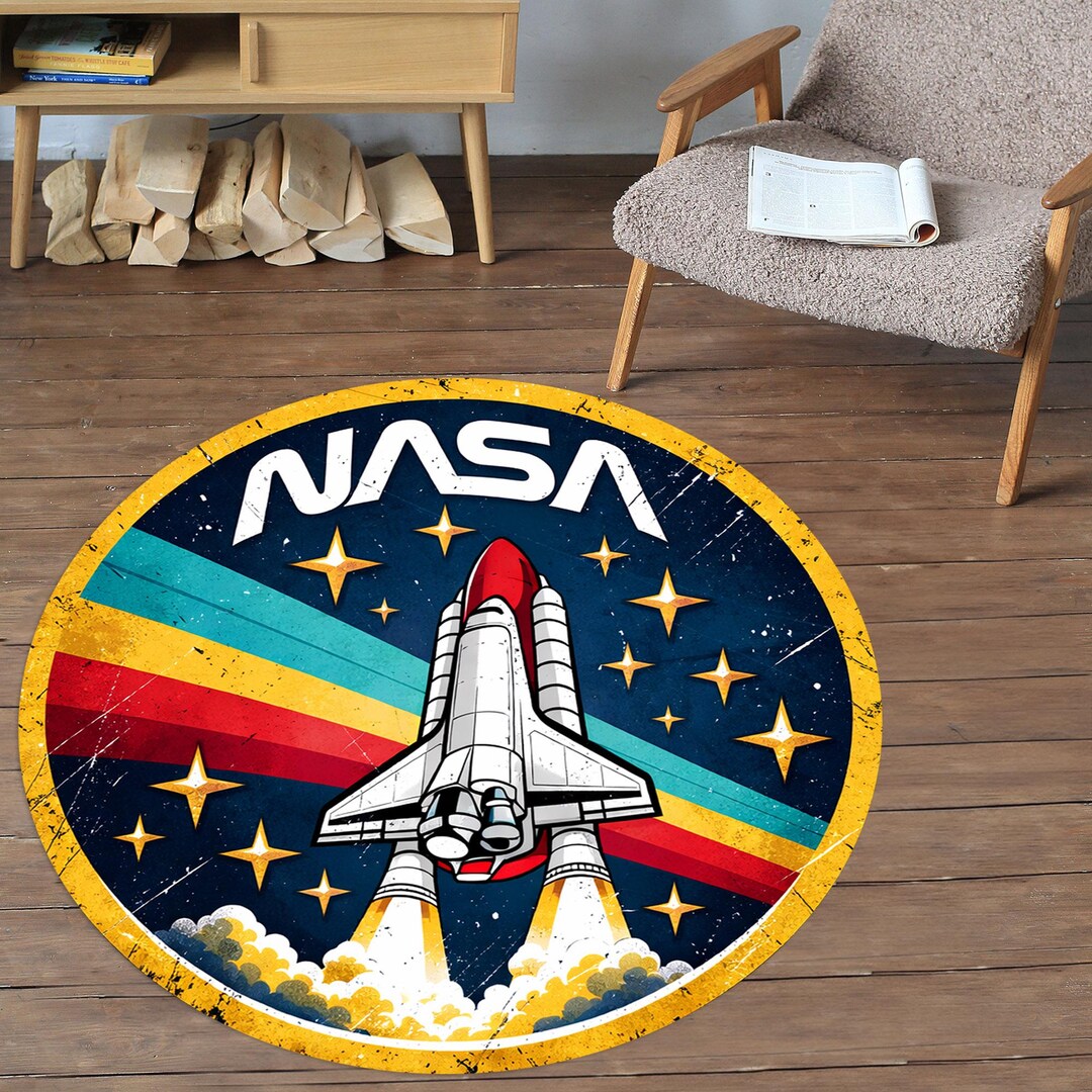 Nasa Rug Round Nasa Round Rug: Universe, Space Theme - Etsy UK
