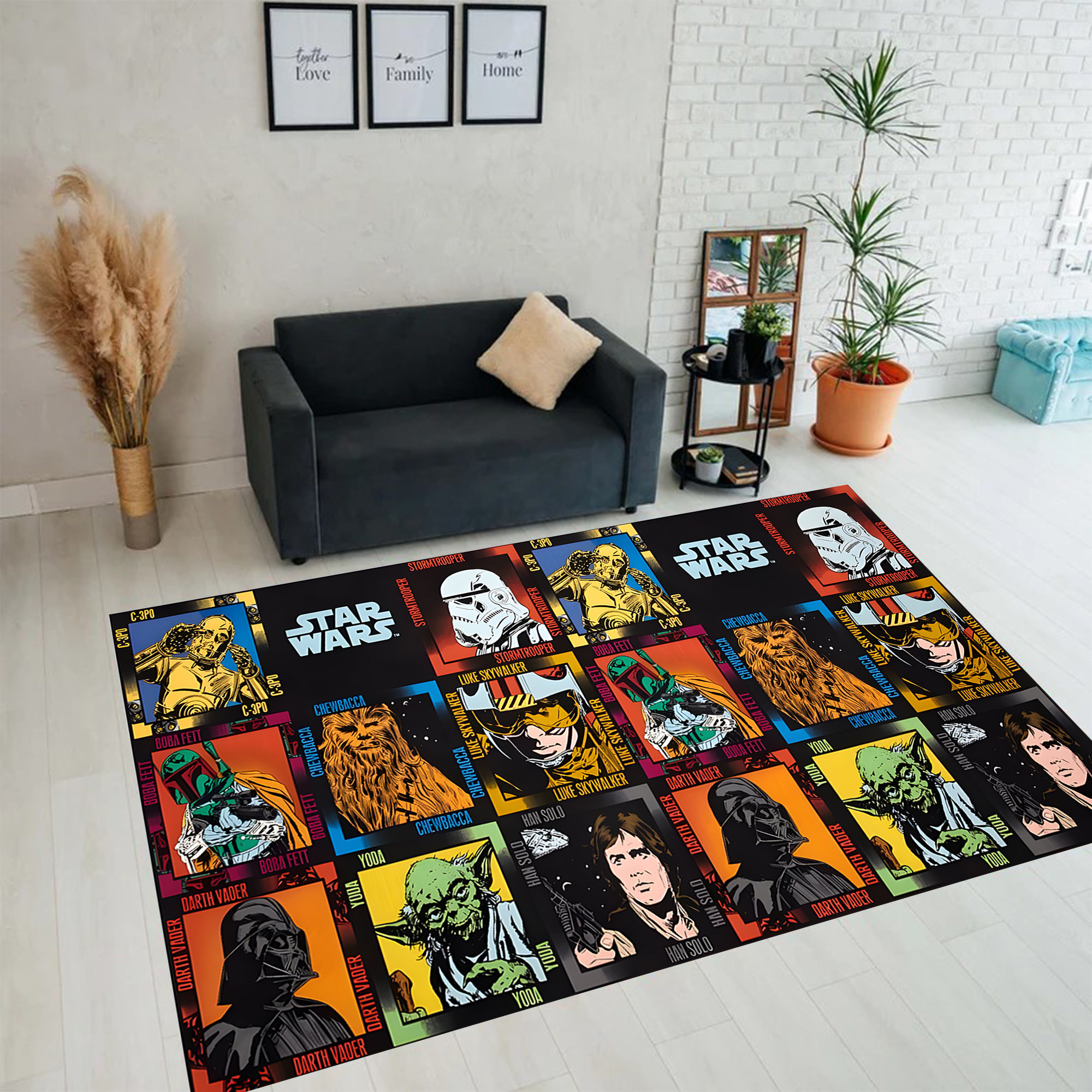 Star Wars Collage Rug: Non-slip Movie Floor Carpet - Etsy