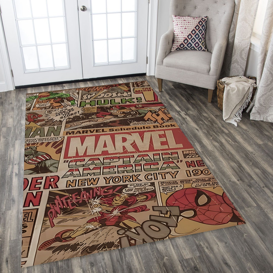 Superhero,superhero Rug,pattern Rug,cartoon Super Hero Rug,kids Room