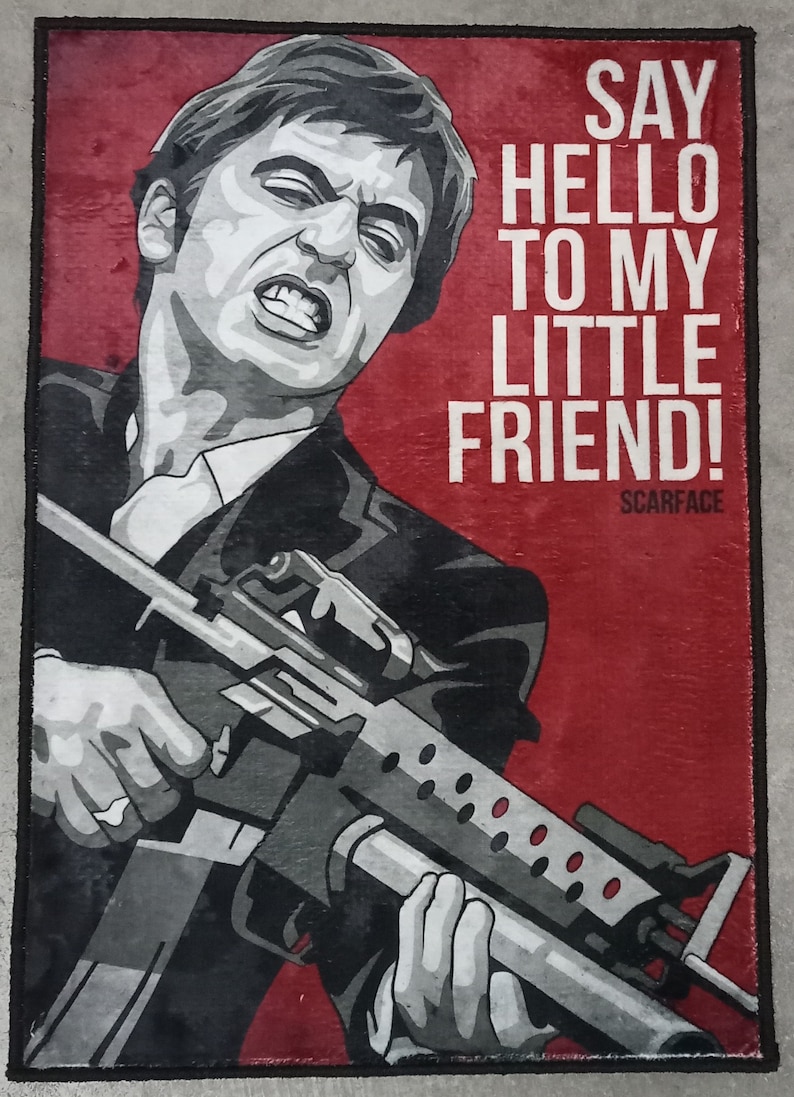 Scarface Rug: Tony Montana Movie Theme Decor image 4
