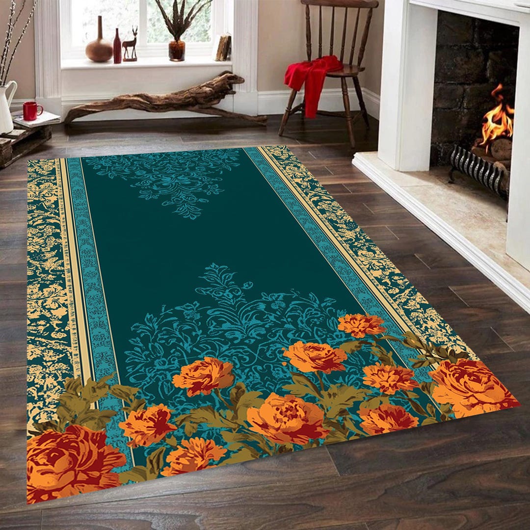 Floral Rug, Persian Rug, Traditional Style Rug, Floral Rug, Persian ...