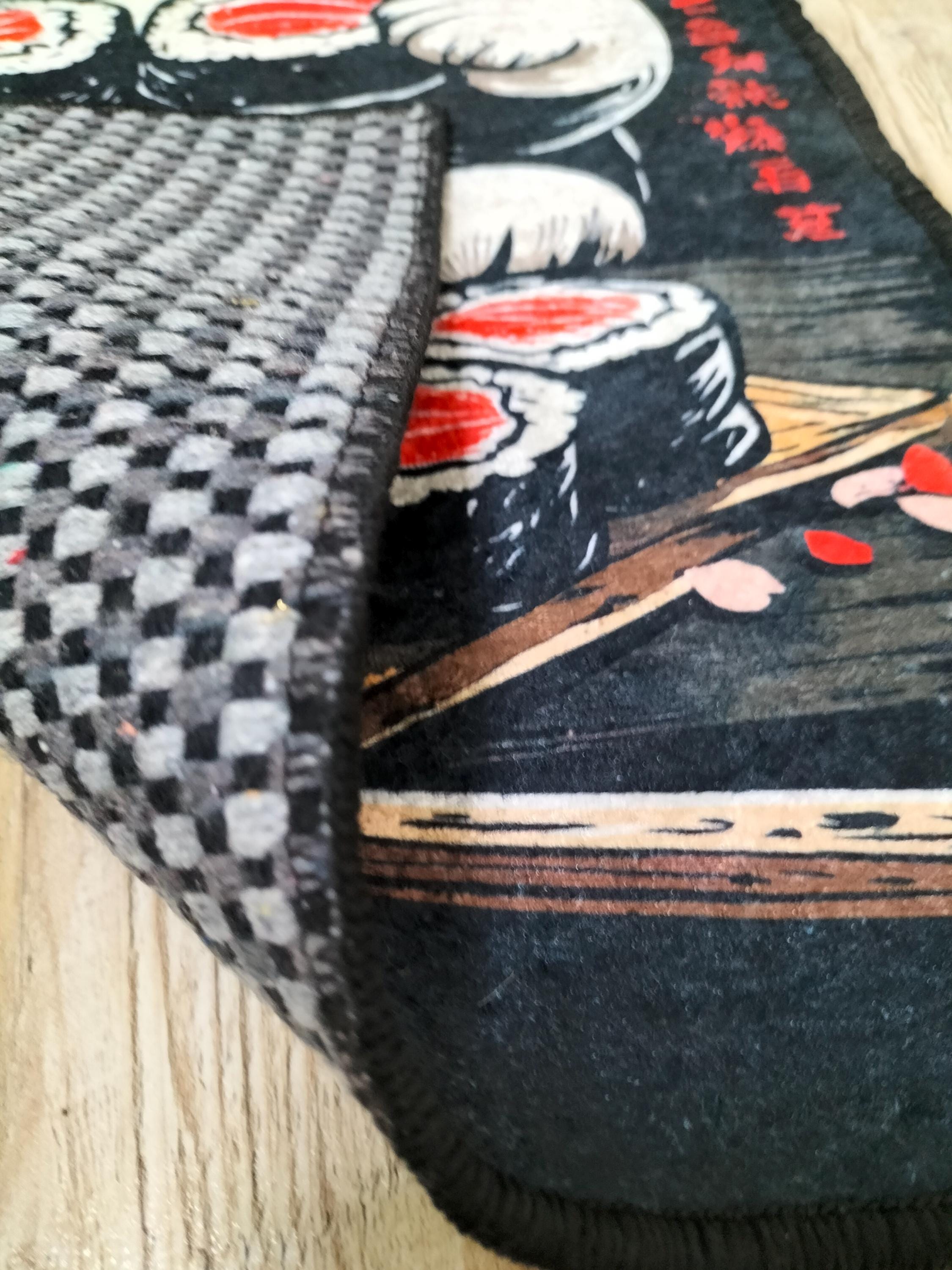 Sushi Cat Area Rug: Japanese Decor Carpet - Etsy
