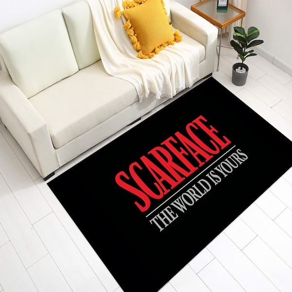 Scarface Rug, Tony Montana Rug, Scarface Movie Rug, Scarface Carpet, Scarface, For Living Room Rug, Fan Rug, Personalized Gift, Themed Rug