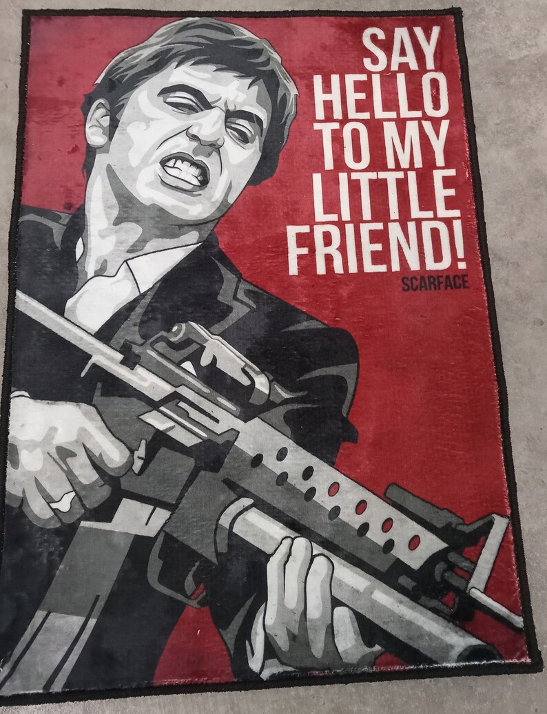 Scarface Rug: Tony Montana Movie Theme Decor image 8