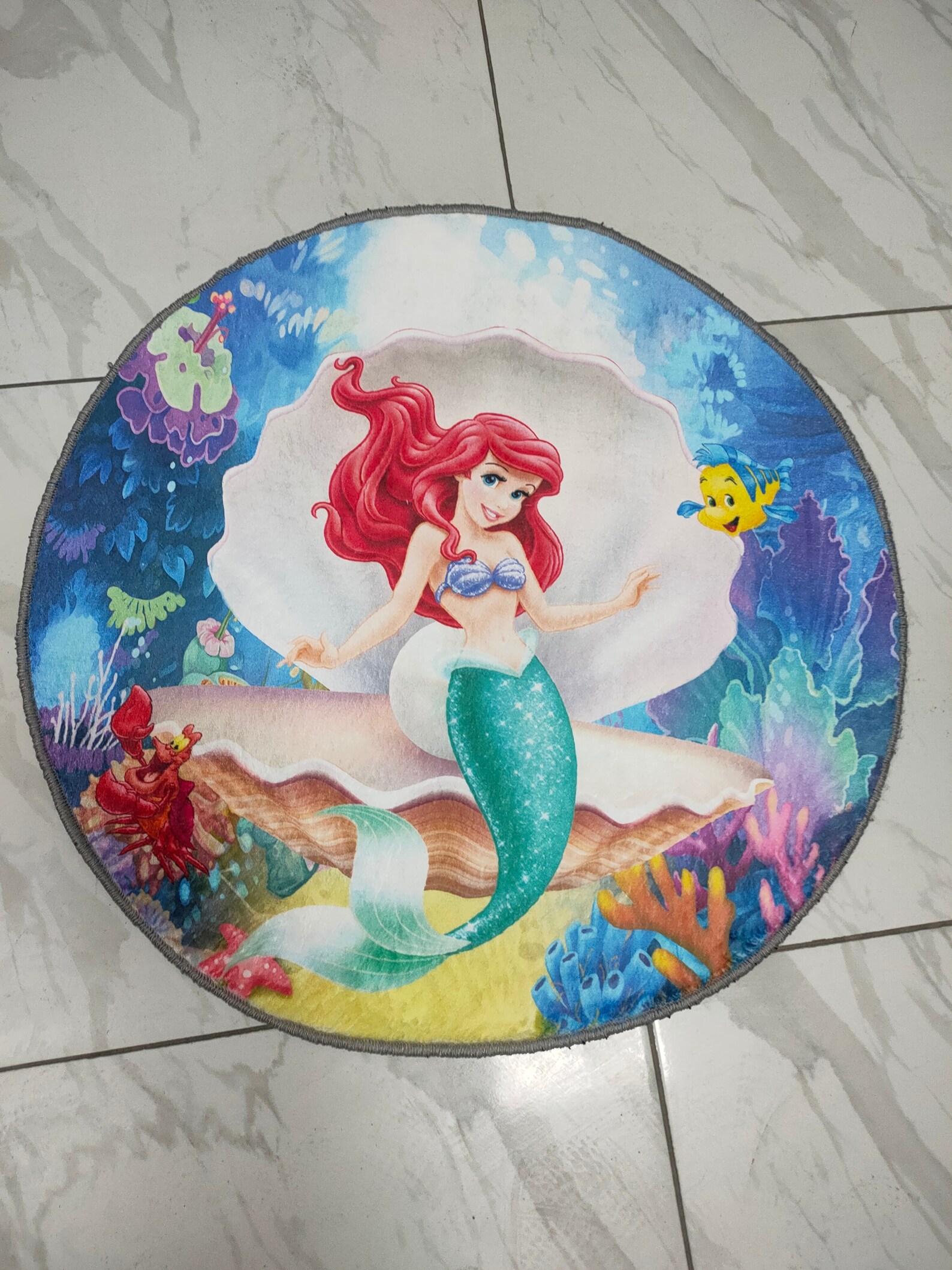 Ariel Mermaid Round Rug: the Little Mermaid Kids Room Decor - Etsy