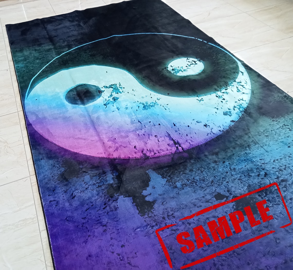 Ying Yang Rug Yin Yang Theme Rug Chinese Rug Bad and Good - Etsy