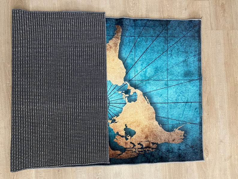 World Map, World Map Pattern Rug, Map Rug, Gift for Her, Custom Rug