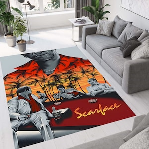 Scarface Rug, Scarface,Mafia Rug,Fan Rug,God Father Rug,Don Corleone Rug,Tony Montana Rug,Mafia Theme Rug,Scarface Movie Rug,Scarface Carpet