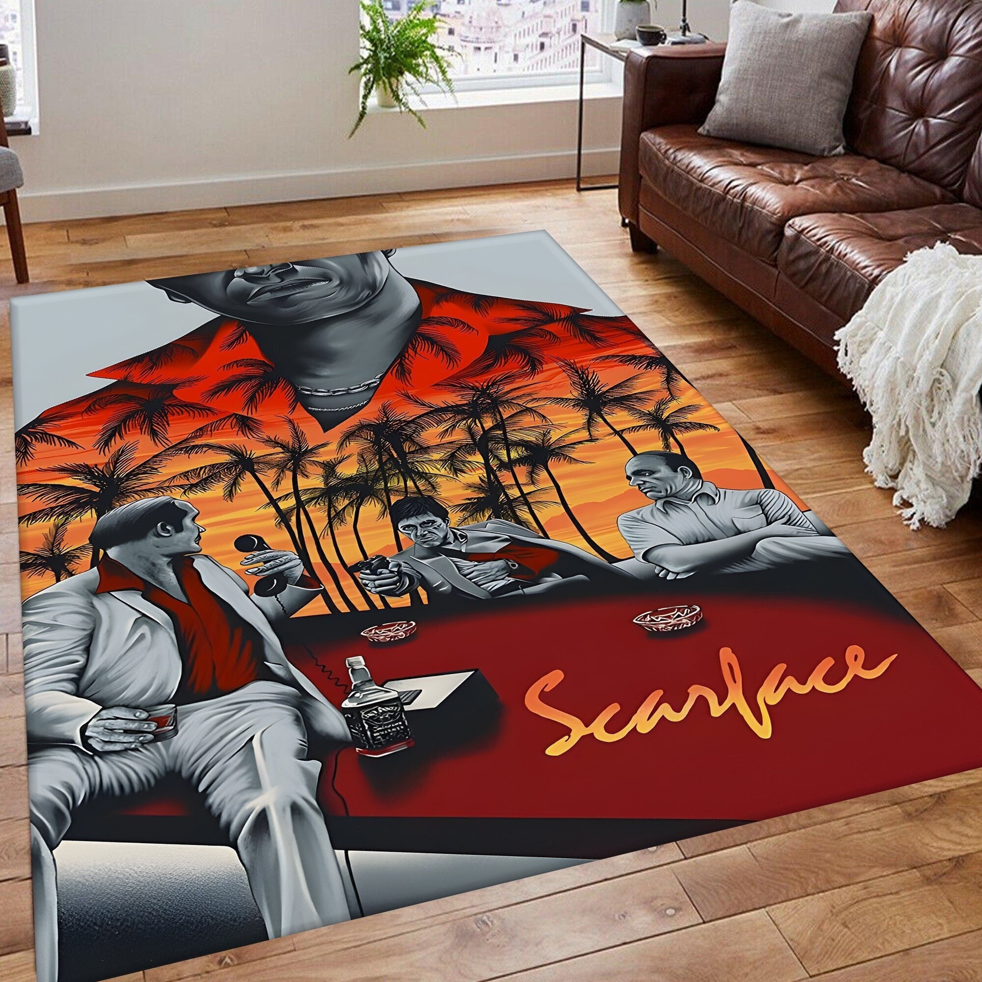 Movie Scarface Tony 3D Printing Area Rug Large,Carpet Rug for