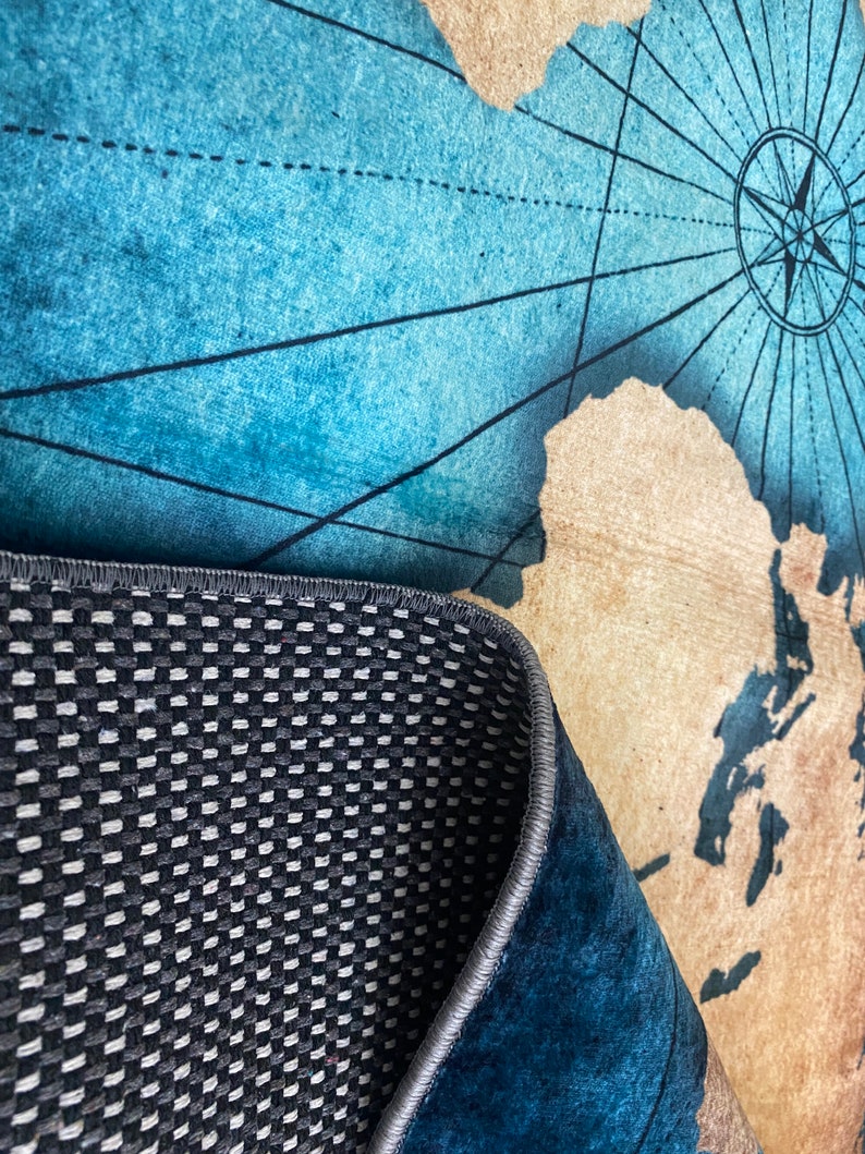 World Map, World Map Pattern Rug, Map Rug, Gift for Her, Custom Rug