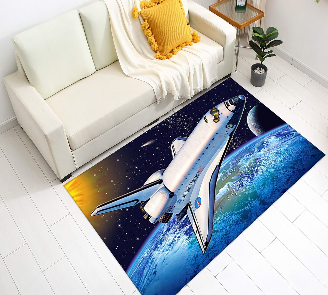 Nasa Rug, Space Ship Rug, Astronaut Rug, Space Shuttle Rug, Earth Rug ...