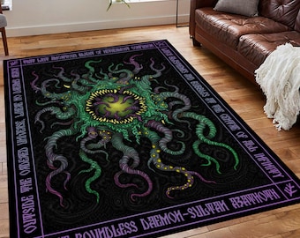 Lovecraft Rug: Gothic Horror Dark Fantasy Decor