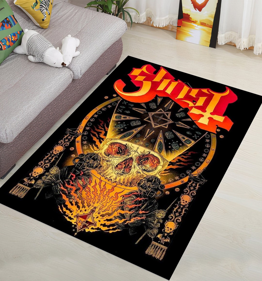 Ghost Music Band Ghost Rug Heavy Metal Rug Rock Music Rug Etsy Canada