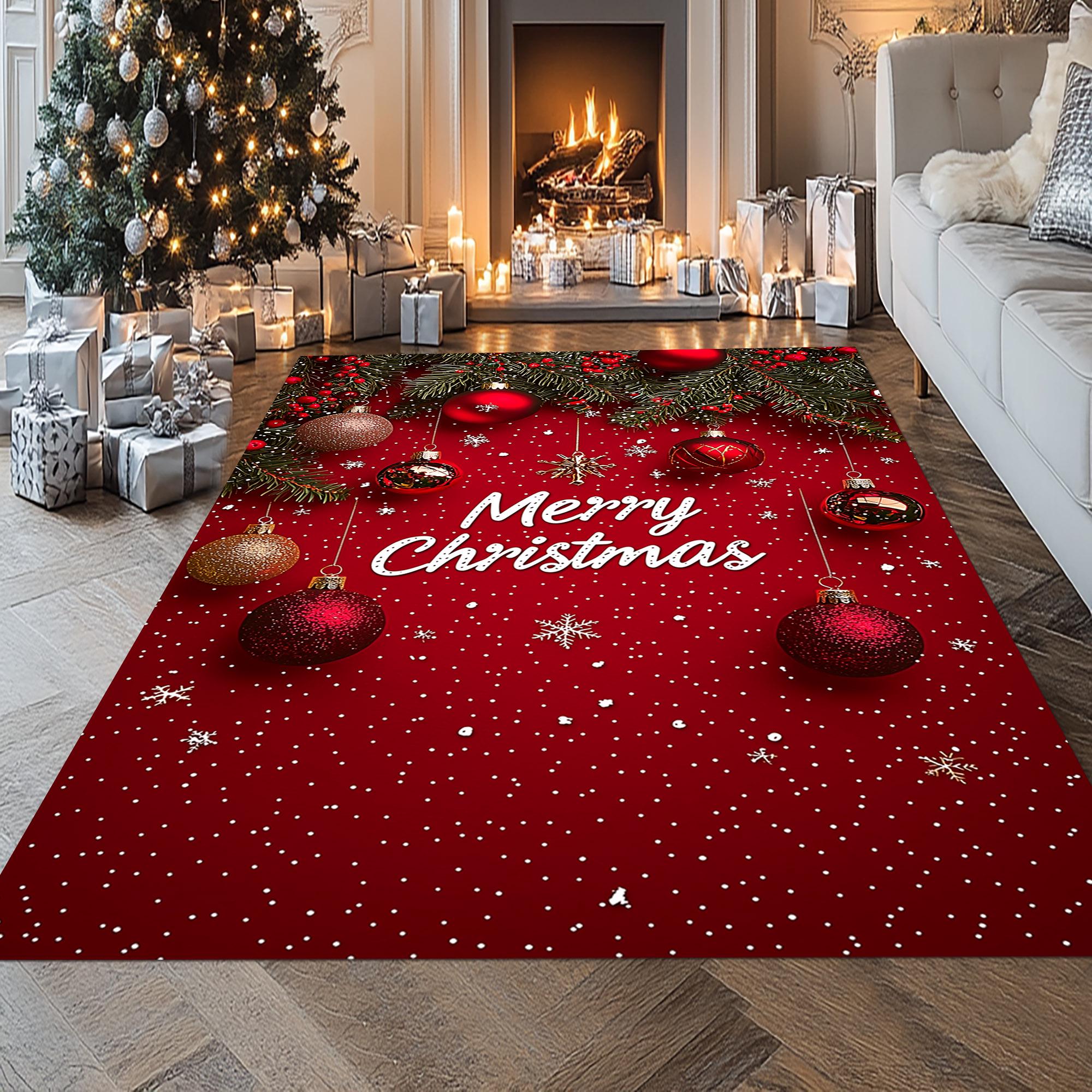 Merry Christmas Rug, Holiday Home Decor - Etsy