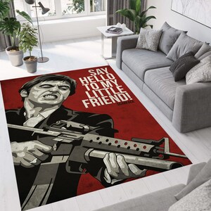 Scarface Rug: Tony Montana Movie Theme Decor image 2