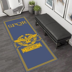 Roman Empire Runner, Warrior Rug, Roman Empire Rug, Pig Rug, SPQR Rug, Rome Rug, History Themed Carpet, Ancient Rome Rug, SPQR Carpet