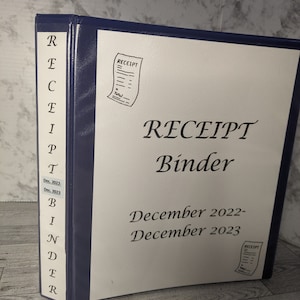 Receipt Binder