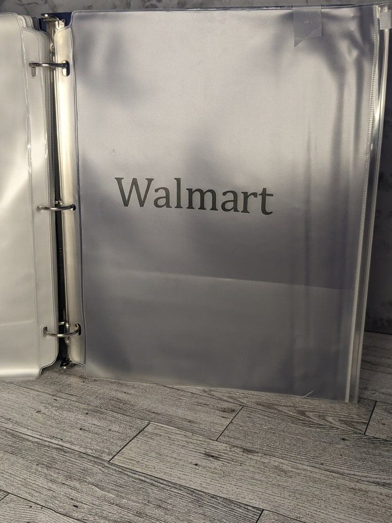 Receipt Binder Store Pockets Etsy