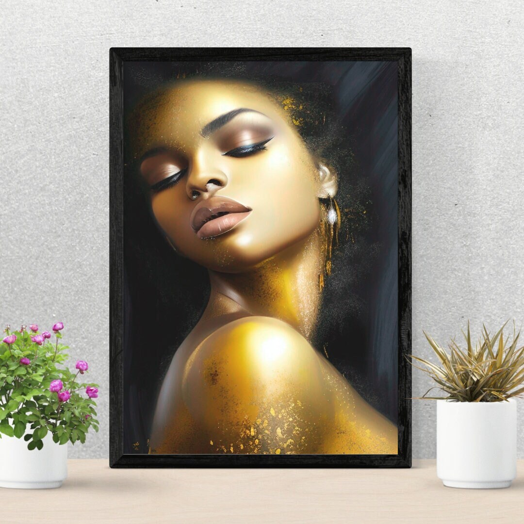 Sexy Nude Black Woman L Canvas Wall Art Black Girl Fashion - Etsy