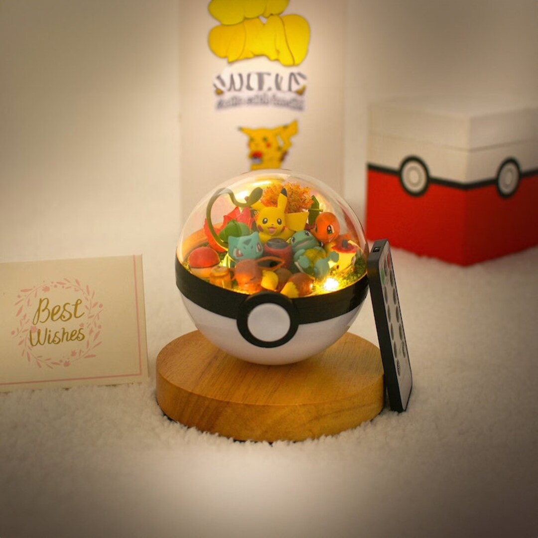 Pikachu Squirtle Charmander Pokemon Terrarium gifts for Him Eevee