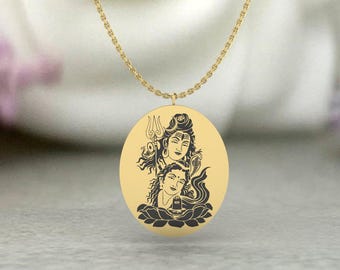 シヴァ・パールヴァティペンダントネックレス：オームヨガのお守り