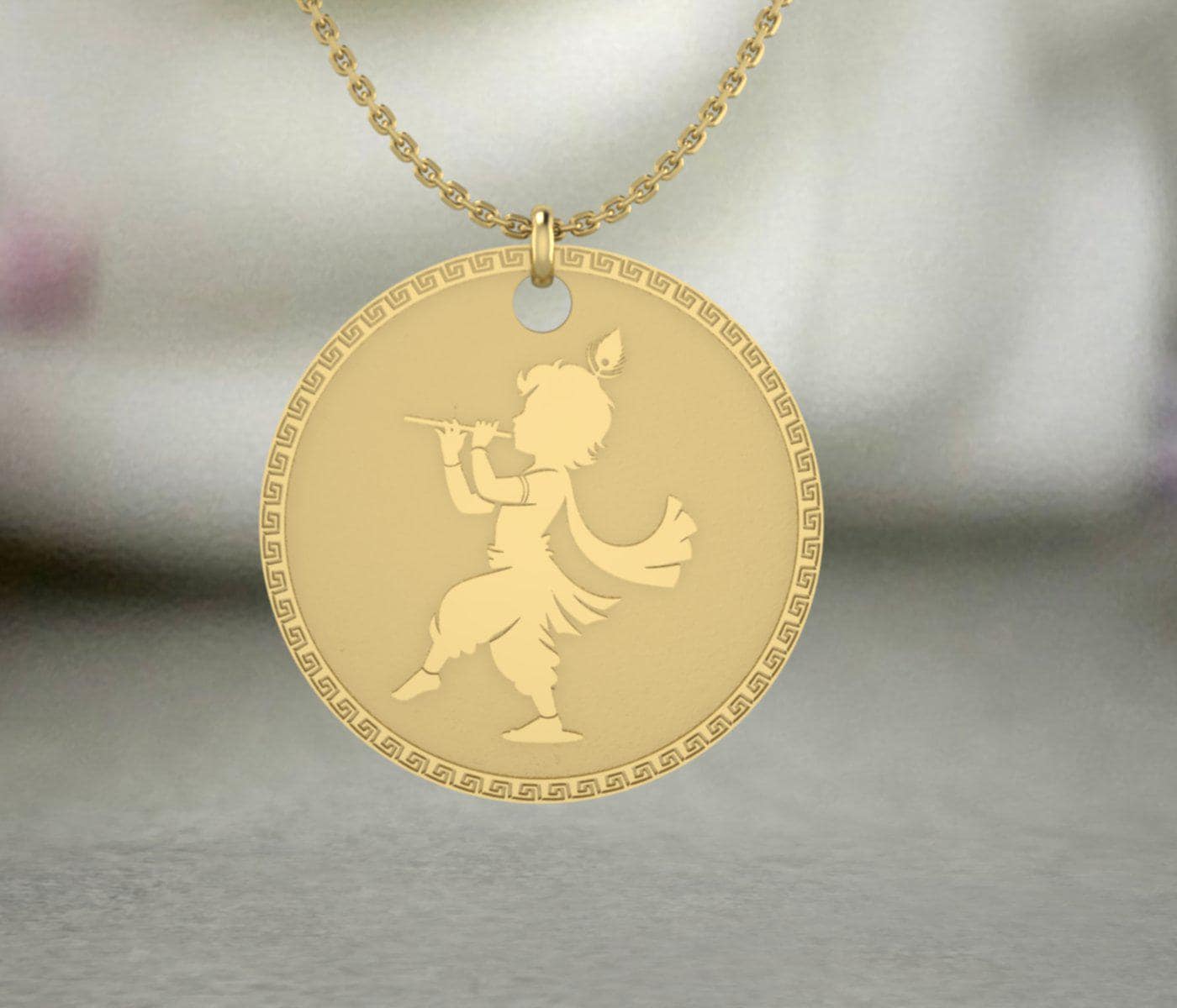 14k Krishna Necklace