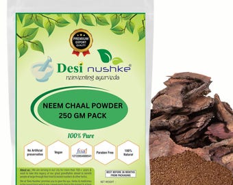 Desi Nushke Neem Chaal w proszku | 8,81 uncji | Kora Neem | Azadirachta Indica | 250GM